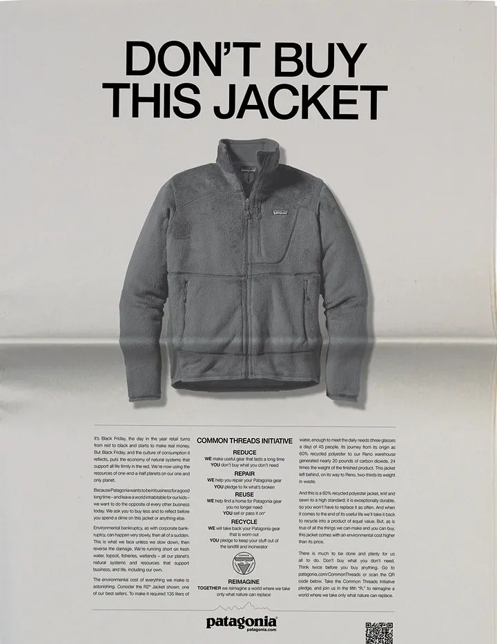 Patagonia — Don't buy this jacket.